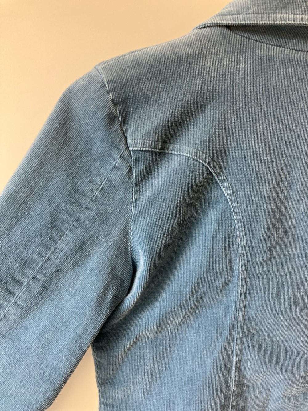 ROOMMATES California Vintage Light Blue Corduroy Zip-Front Fitted Jacket Size M - Picture 4 of 12